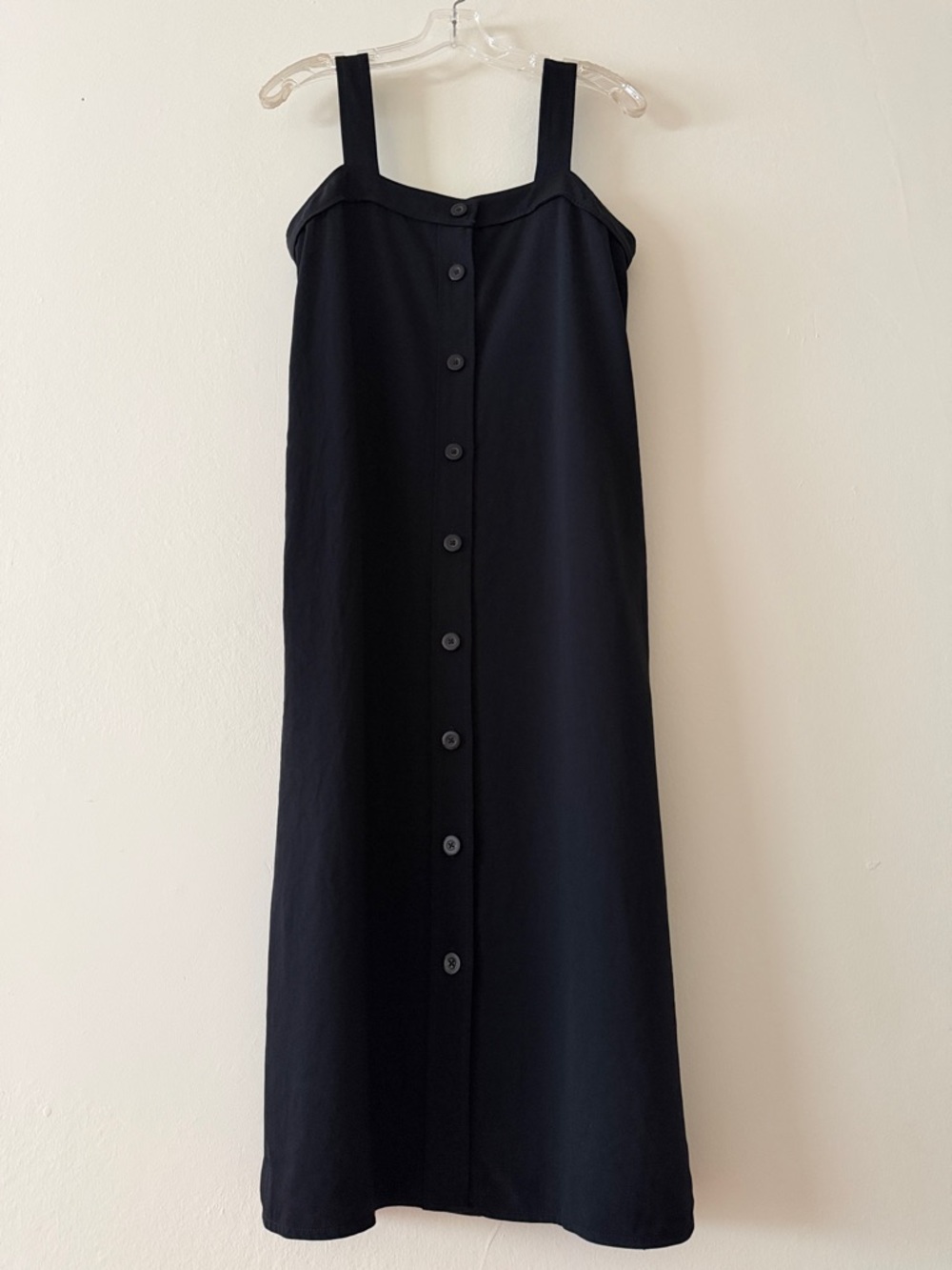 Everlane dress button front adjustable straps midi maxi